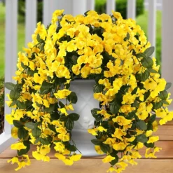 Simulated Morning Glory Trumpet Flower Wall Hanging Hanging Fake Green Plants Plant Decorations Flower Wall Decorations Wedding Decorations