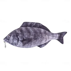 Simulation Fish-Shaped Pencil Case Pencil Bag Waterproof Pencil Bag Fish Coin Purse Novelty Pencil Bag Interesting Pencil Bag Durable Stationery Bag Gift Boys Girls School Office Supplies