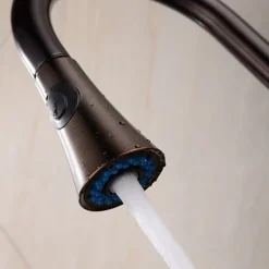 Single Handle Kitchen Faucet,Black Nickel One Hole Pull-out Standard Spout or Spray Type Standard Spout Oil-rubbed Bronze Kitchen Faucet with Cold and Hot Switch