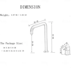 Single Handle Kitchen Faucet,Black 2 Hole Widespread Painted Finishes Brass Kitchen Sink Faucet with Hot and Cold Water