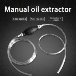 Siphon Pump, Portable High Flow Siphon Hand Pump For Gas Gasoline Petrol Diesel Oil Liquid Water Fish Tank With 2 Durable PVC Hoses