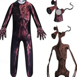 Siren Head Cosplay Costume Masquerade Kid's Boys Performance Party Halloween Masquerade Easy Carnival Costume