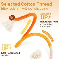 Sisal Rope Cat Toys 3 Pack Bite-Resistant Catnip Toys Cat Toys for Bored Indoor Cats Safe Teeth Cleaning Chew Cat ToyInteractive Cat Kicker Toys for Indoor Cats Kitten Toys 27inch All Breeds