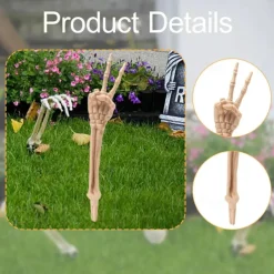 Skeleton Hands Stakes, Skull Arm Stakes, Spooky Garden Ornament for Halloween, Backyard Graveyard Scenes Adding A Horror Atmosphere