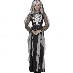 Skeleton Skull Ghostly Bride Devil Halloween Cosplay Costume Party Costume Masquerade Outfits Cosplay Adults' Women's Masquerade Mardi Gras Performance Party Halloween Easy Halloween Costumes Dress Up