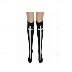 Skeleton Skull Halloween Socks / Long Stockings Halloween Props Halloween Women's Halloween Mardi Gras Easy Halloween Costumes Dress Up