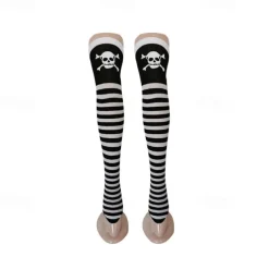 Skeleton Skull Halloween Socks / Long Stockings Halloween Props Halloween Women's Halloween Mardi Gras Easy Halloween Costumes Dress Up