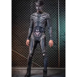 Skeleton Skull Halloween Cosplay Costume Bodysuits Carnival Costume Full Body Suit Cosplay Kid's Adults' Men's Carnival Masquerade Mardi Gras Performance Party Halloween Easy Halloween Costumes Dress