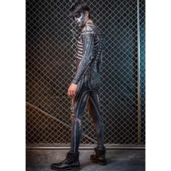Skeleton Skull Halloween Cosplay Costume Bodysuits Carnival Costume Full Body Suit Cosplay Kid's Adults' Men's Carnival Masquerade Mardi Gras Performance Party Halloween Easy Halloween Costumes Dress