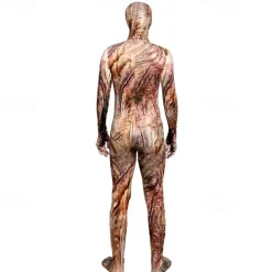 Skeleton Skull Zalgo Monster Halloween Cosplay Costume Bodysuits Carnival Costume Full Body Suit Cosplay Kid's Adults' Men's Boys' Carnival Masquerade Mardi Gras Performance Party Halloween Easy