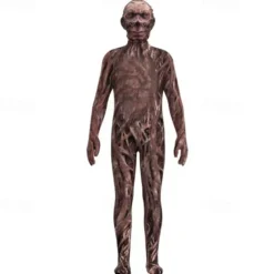 Skeleton Skull Zalgo Monster Halloween Cosplay Costume Bodysuits Carnival Costume Full Body Suit Cosplay Kid's Adults' Men's Boys' Carnival Masquerade Mardi Gras Performance Party Halloween Easy