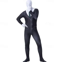 Skeleton Skull Zalgo Monster Halloween Cosplay Costume Bodysuits Carnival Costume Full Body Suit Cosplay Kid's Adults' Men's Boys' Carnival Masquerade Mardi Gras Performance Party Halloween Easy