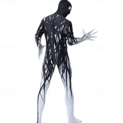 Skeleton Skull Zalgo Monster Halloween Cosplay Costume Bodysuits Carnival Costume Full Body Suit Cosplay Kid's Adults' Men's Boys' Carnival Masquerade Mardi Gras Performance Party Halloween Easy