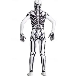Skeleton Skull Zalgo Monster Halloween Cosplay Costume Bodysuits Carnival Costume Full Body Suit Cosplay Kid's Adults' Men's Boys' Carnival Masquerade Mardi Gras Performance Party Halloween Easy