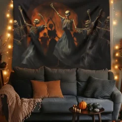 Skeletons Ball Hanging Tapestry Wall Art Large Tapestry Mural Decor Photograph Backdrop Blanket Curtain Home Bedroom Living Room