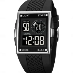 SKMEI 1967 Digital Watch for Men Sport Waterproof Countdown LED Light Electronic Mens Wristwatches Chrono Countdown Reloj Hombre