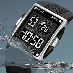 SKMEI 1967 Digital Watch for Men Sport Waterproof Countdown LED Light Electronic Mens Wristwatches Chrono Countdown Reloj Hombre