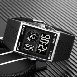 SKMEI 1967 Digital Watch for Men Sport Waterproof Countdown LED Light Electronic Mens Wristwatches Chrono Countdown Reloj Hombre