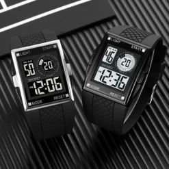 SKMEI 1967 Digital Watch for Men Sport Waterproof Countdown LED Light Electronic Mens Wristwatches Chrono Countdown Reloj Hombre