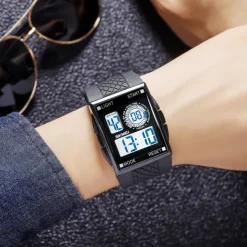 SKMEI 1967 Digital Watch for Men Sport Waterproof Countdown LED Light Electronic Mens Wristwatches Chrono Countdown Reloj Hombre