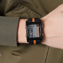 SKMEI 2207 Electronic Men's Student Alarm Clock Night Light Waterproof Electronic Outdoor Sports Watch