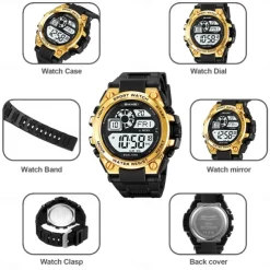 SKMEI Army Watch Mens Sports Digital Watches Fashion Luminous Waterproof Clock Military Electronic Wristwatches