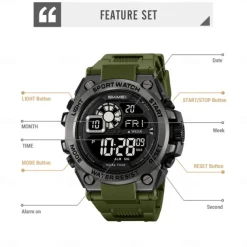 SKMEI Army Watch Mens Sports Digital Watches Fashion Luminous Waterproof Clock Military Electronic Wristwatches