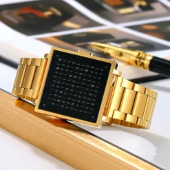 SKMEI Men Digital Watch Fashion Casual Wristwatch Calendar Waterproof Decoration Steel Leather Watch