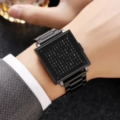 SKMEI Men Digital Watch Fashion Casual Wristwatch Calendar Waterproof Decoration Steel Leather Watch