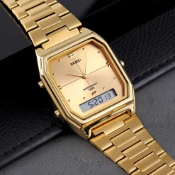 SKMEI Men Digital Watch Fashion Casual Wristwatch Stopwatch Calendar Date Week Waterproof Steel Watch