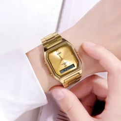 SKMEI Men Digital Watch Fashion Casual Wristwatch Stopwatch Calendar Date Week Waterproof Steel Watch