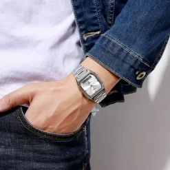 SKMEI Men Digital Watch Fashion Casual Wristwatch Stopwatch Calendar Date Week Waterproof Steel Watch