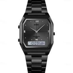 SKMEI Men Digital Watch Fashion Casual Wristwatch Stopwatch Calendar Date Week Waterproof Steel Watch