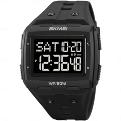 SKMEI Men Digital Watch Outdoor Sports Fashion Wristwatch Luminous Stopwatch Alarm Clock Countdown TPU Watch