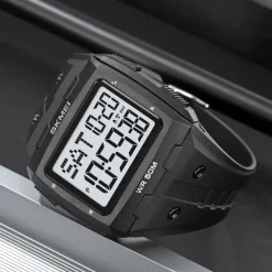 SKMEI Men Digital Watch Outdoor Sports Fashion Wristwatch Luminous Stopwatch Alarm Clock Countdown TPU Watch