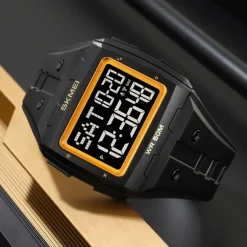 SKMEI Men Digital Watch Outdoor Sports Fashion Wristwatch Luminous Stopwatch Alarm Clock Countdown TPU Watch