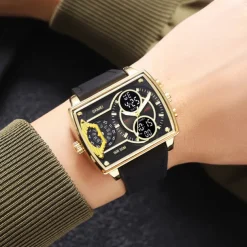 SKMEI Men Digital Watch Outdoor Sports Fashion Wristwatch Luminous Stopwatch Alarm Clock Countdown Steel Leather Watch