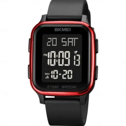 SKMEI Men Digital Watch Outdoor Sports Fashion Wristwatch Luminous Stopwatch Alarm Clock Countdown TPU Watch