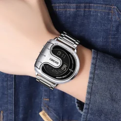 SKMEI Men Digital Watch Outdoor Fashion Casual Wristwatch Luminous Stopwatch Alarm Clock Countdown Steel Watch