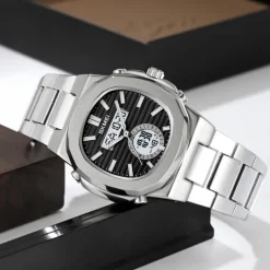 SKMEI Men Digital Watch Outdoor Sports Fashion Casual Luminous Stopwatch Alarm Clock Countdown Steel Watch