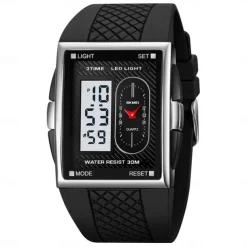 SKMEI Men Digital Watch Sports Fashion Casual Wristwatch Luminous Stopwatch Alarm Clock Date Week TPU Watch