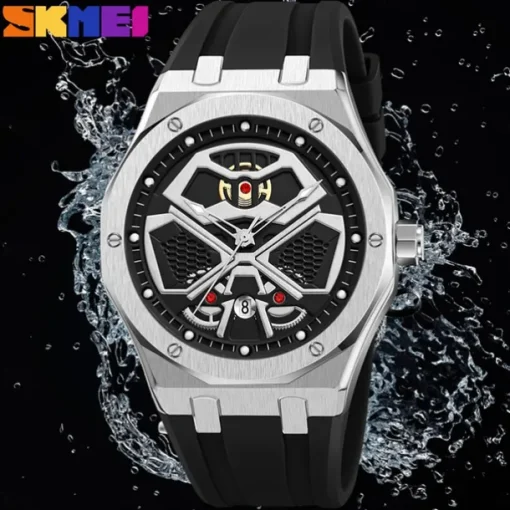 SKMEI Men Quartz Watch Outdoor Sports Fashion Casual Luminous Calendar Waterproof Decoration Silicone Gel Watch