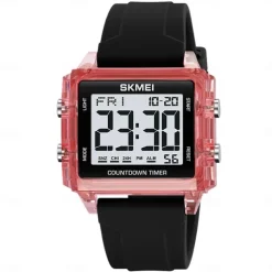 SKMEI Youth Cool Digital Sport Watches For Men Women Students 5Bar Waterproof Stopwatch Countdown Wristwatch
