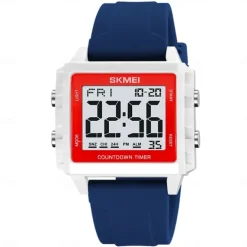 SKMEI Youth Cool Digital Sport Watches For Men Women Students 5Bar Waterproof Stopwatch Countdown Wristwatch