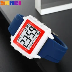 SKMEI Youth Cool Digital Sport Watches For Men Women Students 5Bar Waterproof Stopwatch Countdown Wristwatch