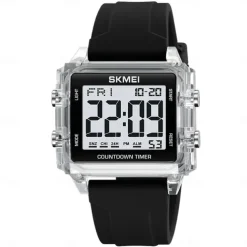 SKMEI Youth Cool Digital Sport Watches For Men Women Students 5Bar Waterproof Stopwatch Countdown Wristwatch