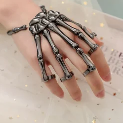 Skull Halloween Halloween Props Hand Bracelet with Ring Halloween Adults' Men's Women's Halloween Carnival Mardi Gras Easy Halloween Costumes Dress Up