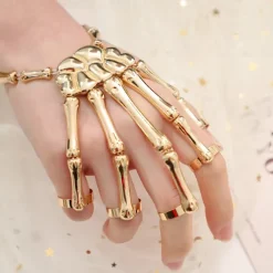 Skull Halloween Halloween Props Hand Bracelet with Ring Halloween Adults' Men's Women's Halloween Carnival Mardi Gras Easy Halloween Costumes Dress Up