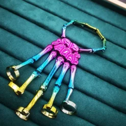 Skull Halloween Halloween Props Hand Bracelet with Ring Halloween Adults' Men's Women's Halloween Carnival Mardi Gras Easy Halloween Costumes Dress Up