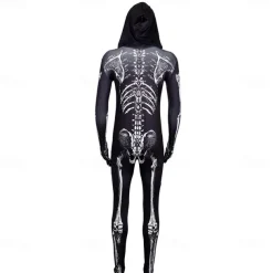 Skull Skeleton Halloween Zentai Suits Bodysuits Carnival Costume Full Body Suit Scary Costume Kid's Adults' Men's Women's Boys' Carnival Masquerade Performance Party Easy Halloween Costumes Dress Up